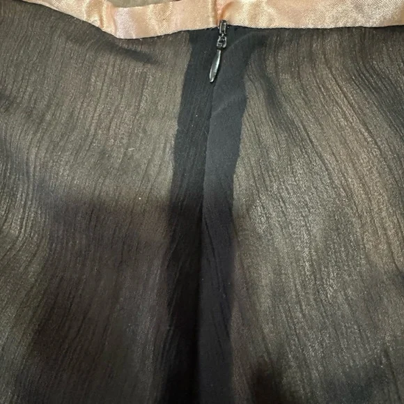 Connection 18 Black Sequined‎ Floral Sheer Overlay Skirt | Size L | Side Zip - Picture 3 of 4